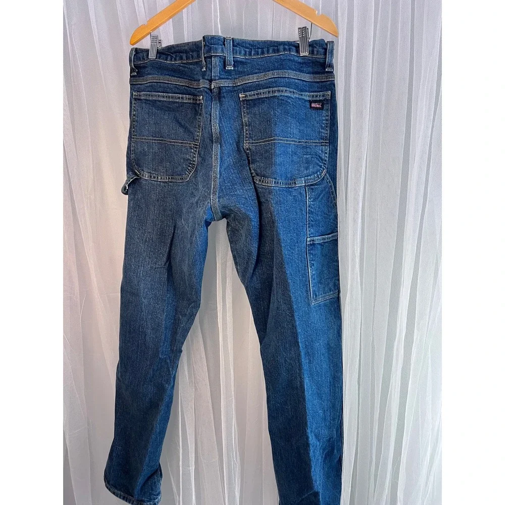Genuine Dickies‎ Mens Carpenter Jeans Blue Denim Utility Work Pants 36x34